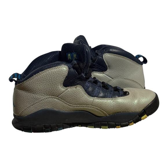 Nike Air Jordan 10 Retro Rio City Pack 2016 Rio GS Size /Women's 8.5 Gray Navy - Picture 7 of 8